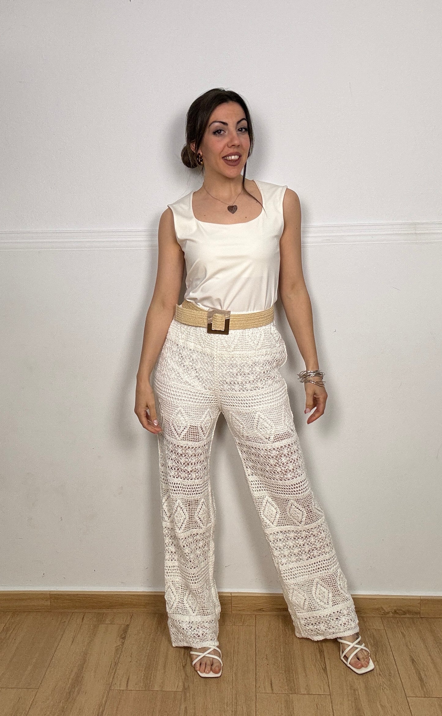PANTALÓN CROCHET BLANCO