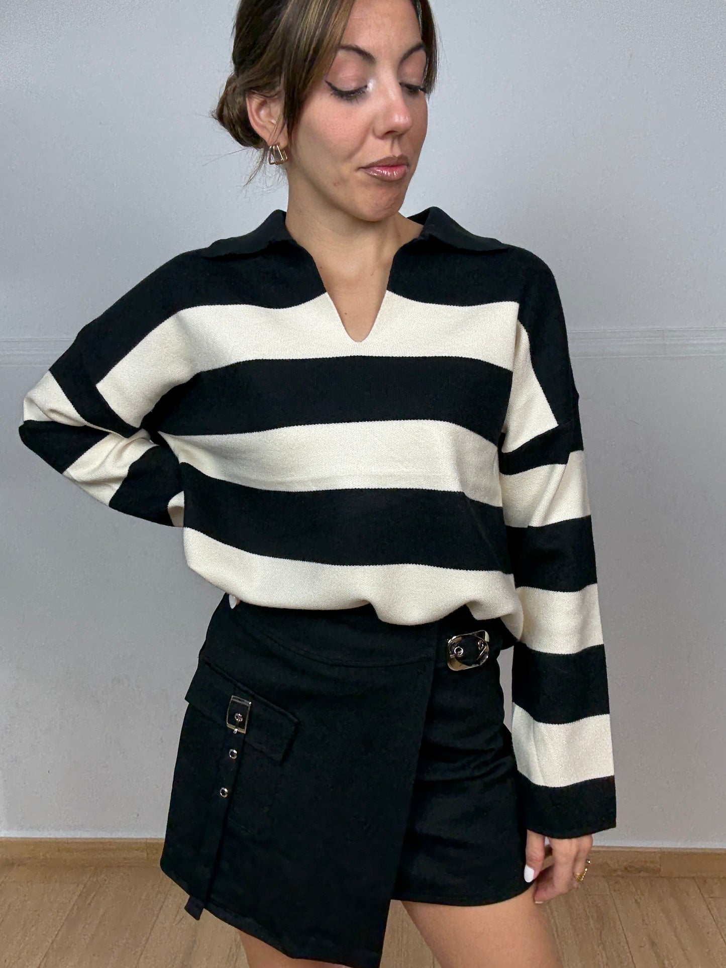 FALDA PANTALÓN HEBILLA NEGRO