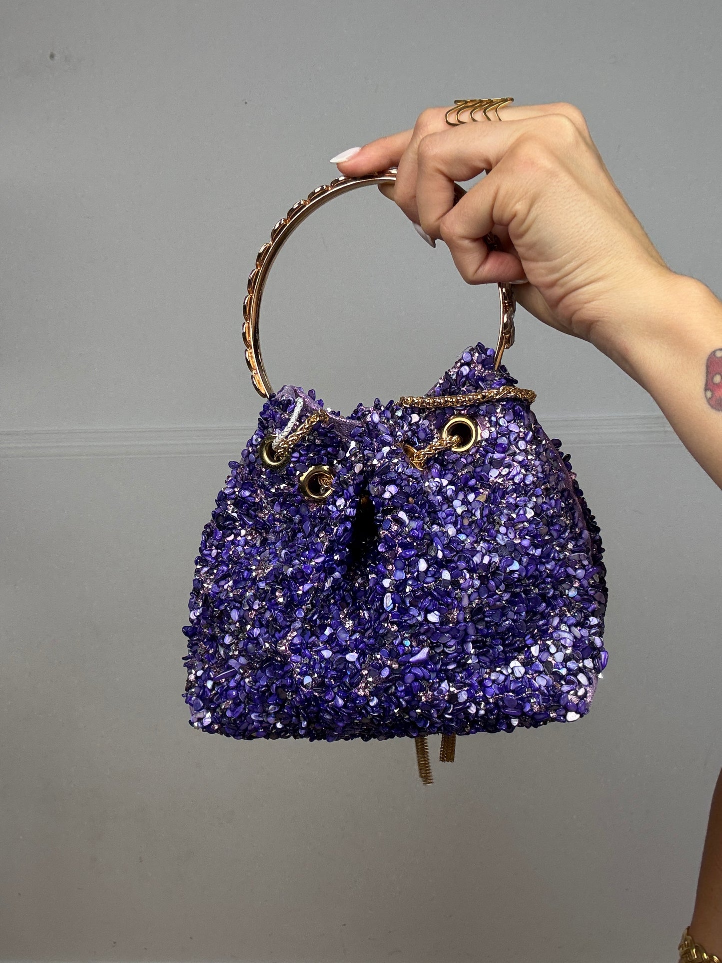 BOLSO PIEDRA MALVA
