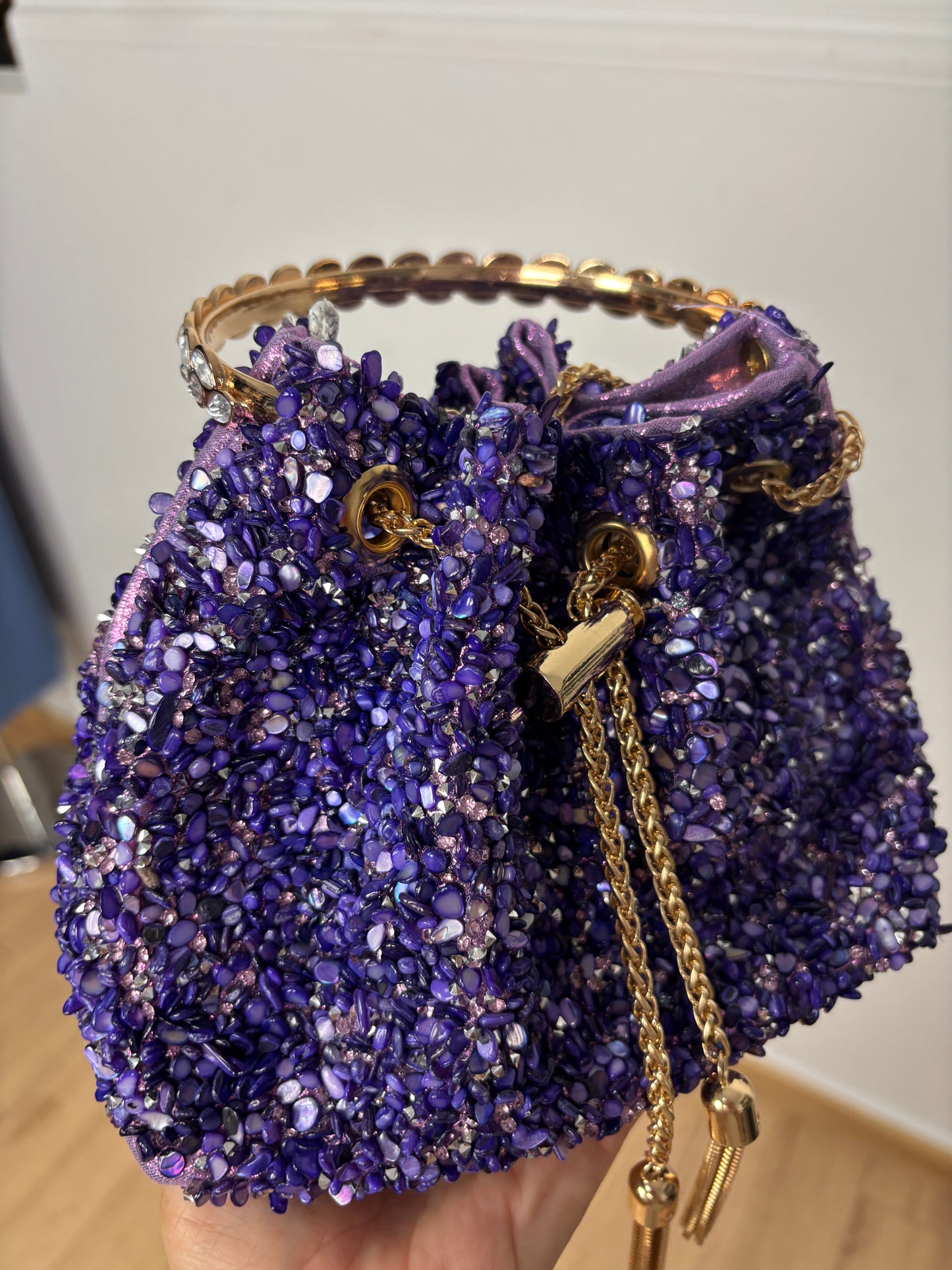 BOLSO PIEDRA MALVA