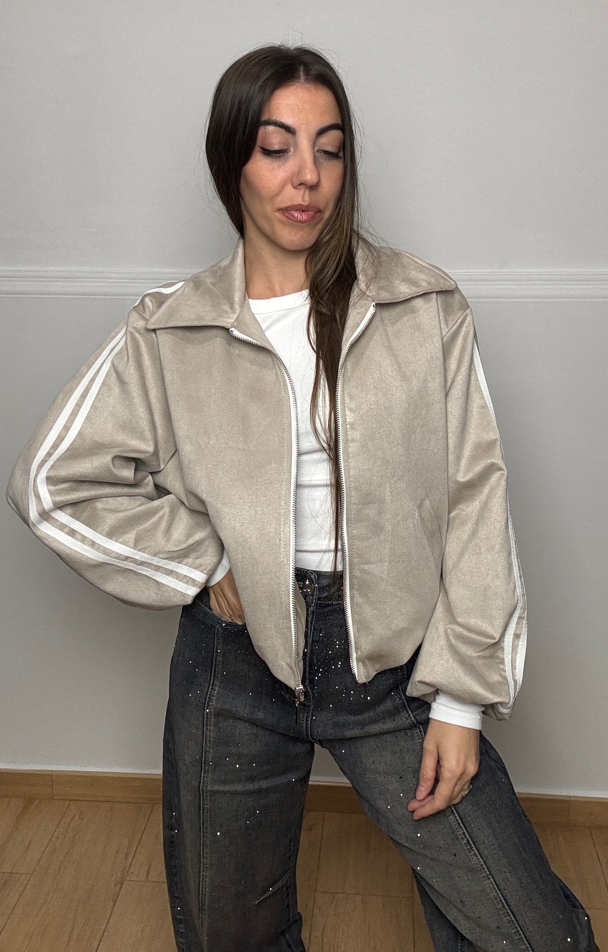 CHAQUETA BEIGE RALLAS