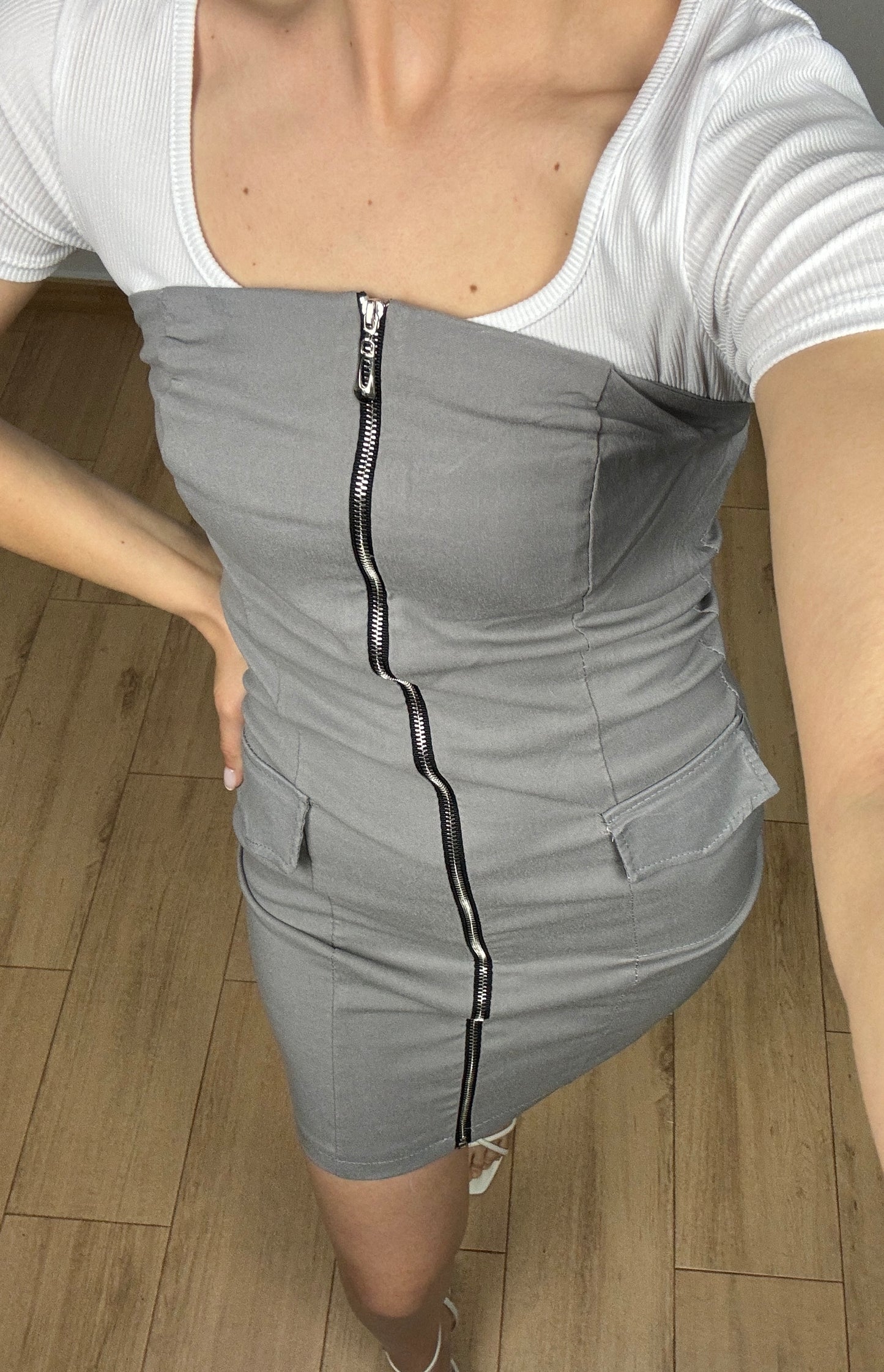 VESTIDO LILIANA GRIS