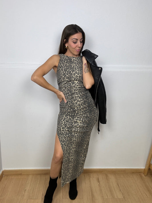 VESTIDO ANIMAL PRINT TEJANO