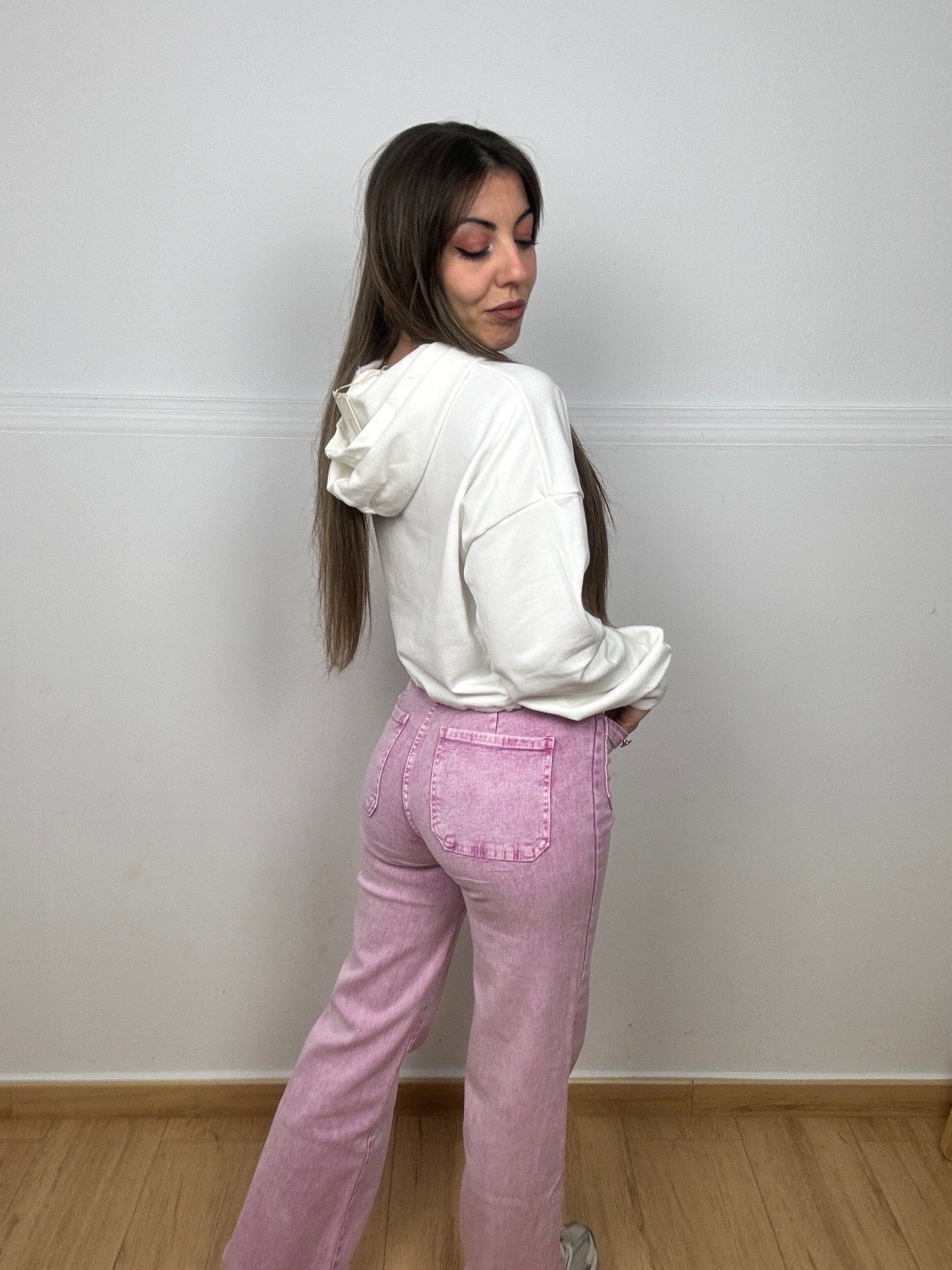 PANTALÓN ROSA PATA ANCHA