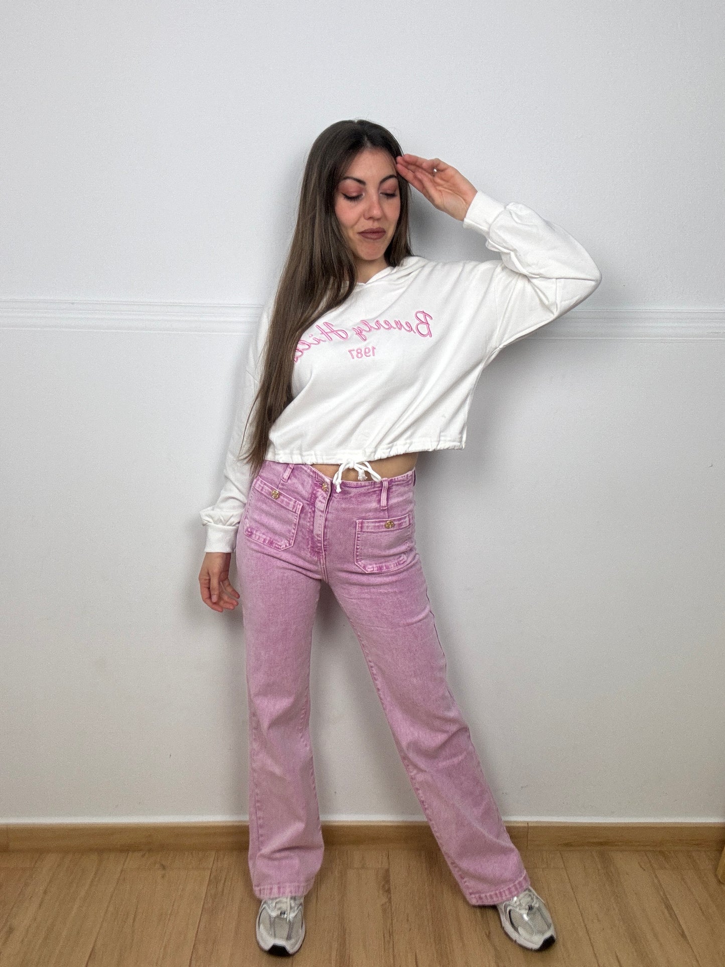 PANTALÓN ROSA PATA ANCHA