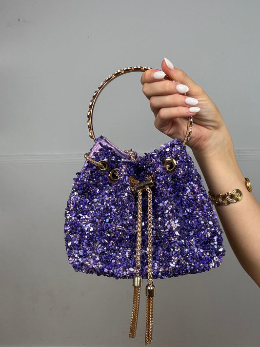 BOLSO PIEDRA MALVA