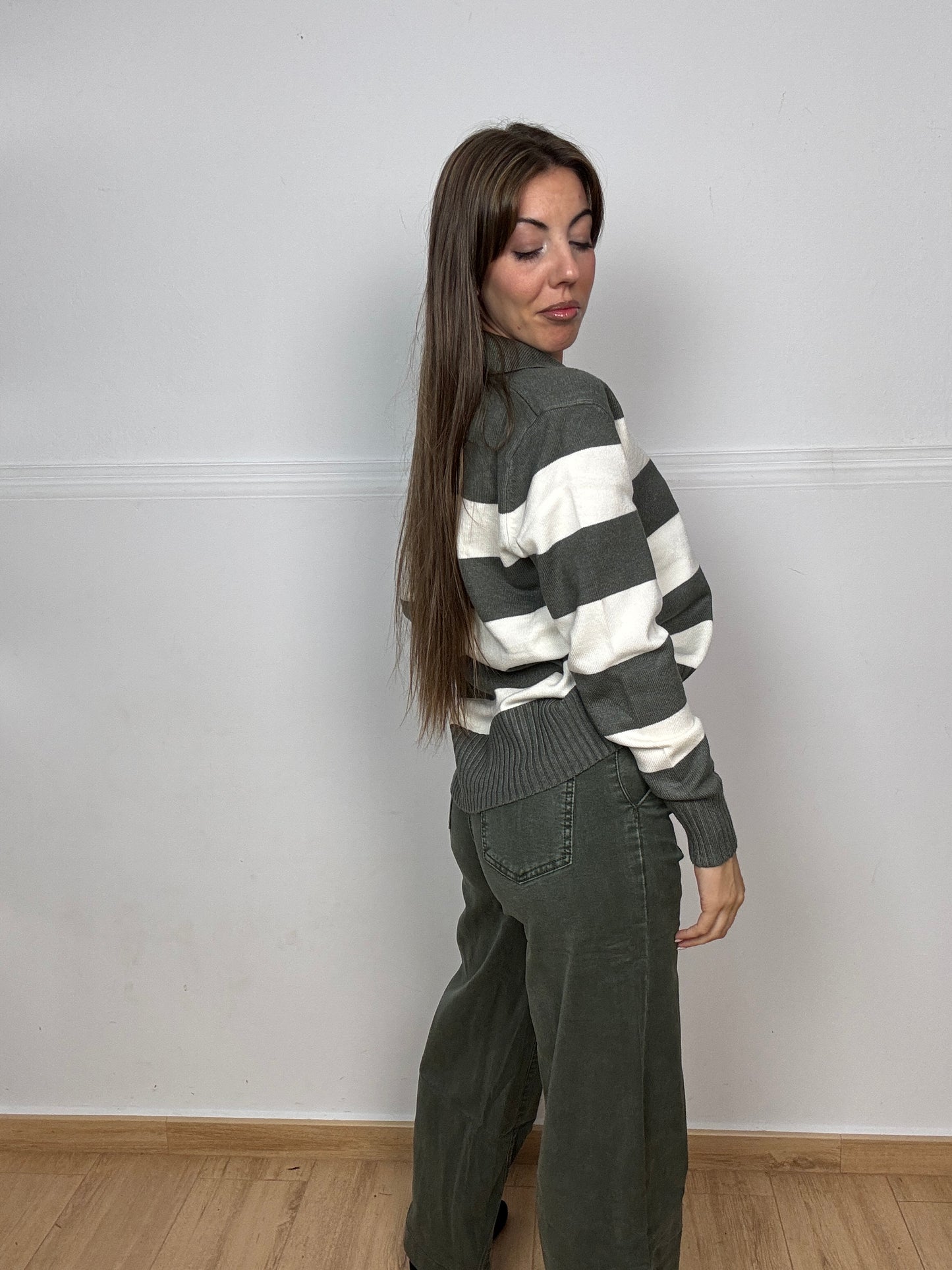 PANTALÓN ASARA VERDE KAKI (cinturón de regalo)